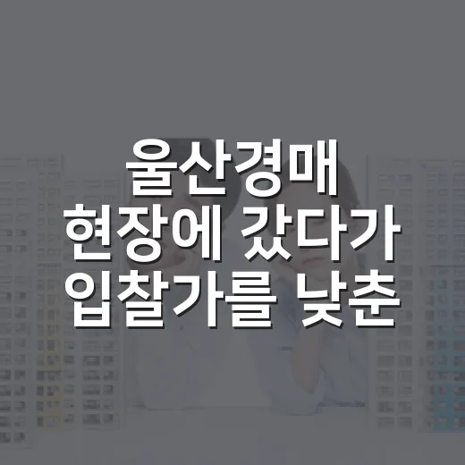 울산경매 현장에 갔다가 입찰가를 낮춘 이유 - 요약