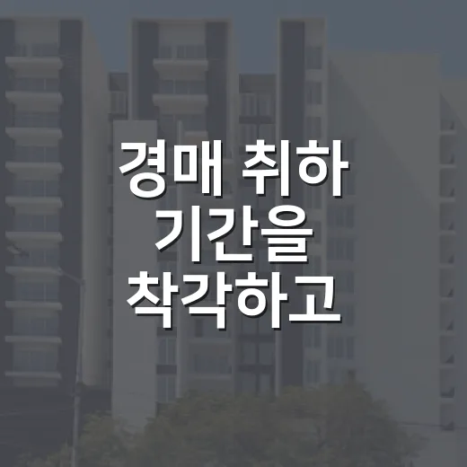 경매 취하 기간을 착각하고 입찰장에 갔던 날 - 요약