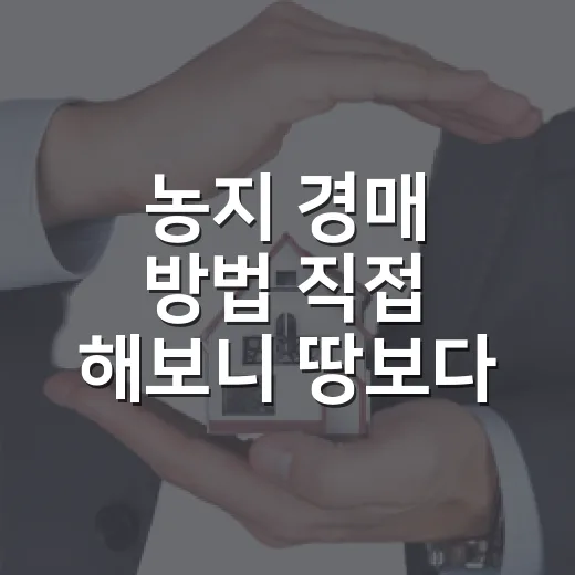 농지 경매 방법 직접 해보니 땅보다 서류가 먼저였다 - 요약