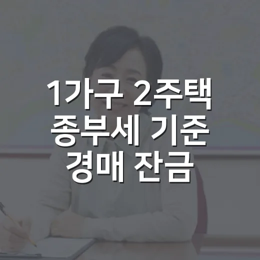 1가구 2주택 종부세 기준 경매 잔금 치르고 다시 봤다 - 요약