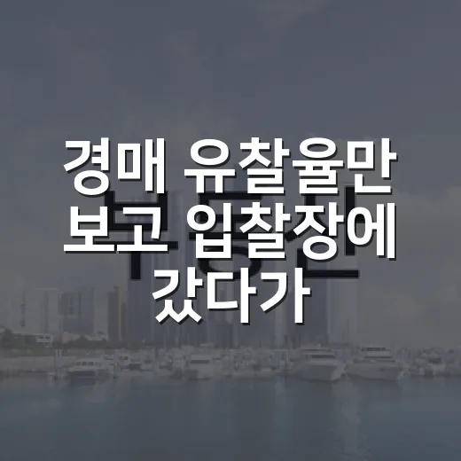 경매 유찰율만 보고 입찰장에 갔다가 멈춘 이유 - 요약
