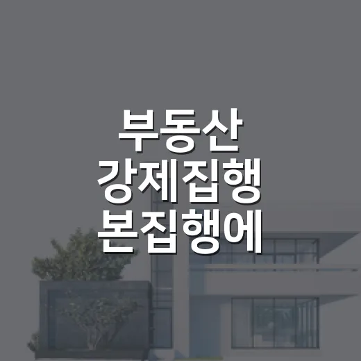 부동산 강제집행 본집행에 가보니 돈이 새는 곳 - 요약