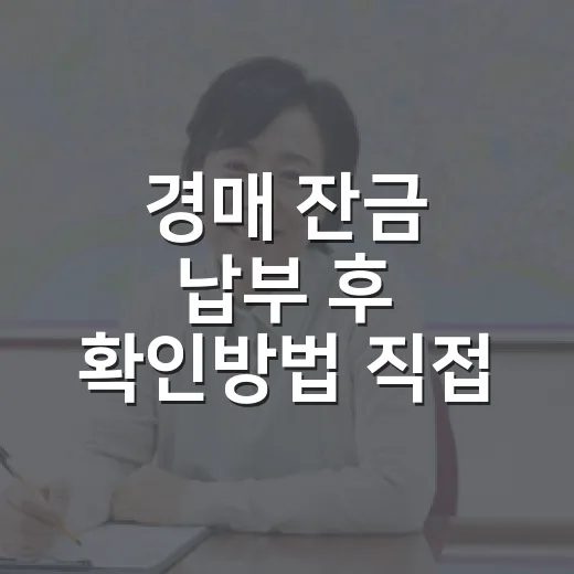 경매 잔금 납부 후 확인방법 직접 해보니 - 요약