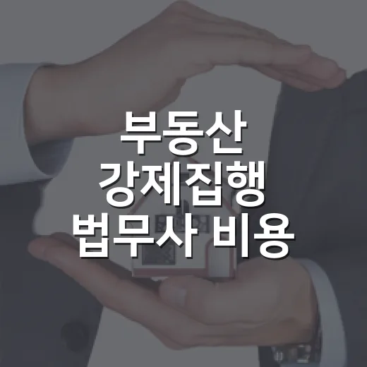 부동산 강제집행 법무사 비용 견적 받아보니 - 요약