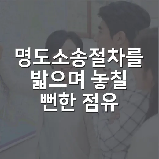 명도소송절차를 밟으며 놓칠 뻔한 점유자 한 명 - 요약