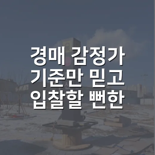 경매 감정가 기준만 믿고 입찰할 뻔한 날 - 요약