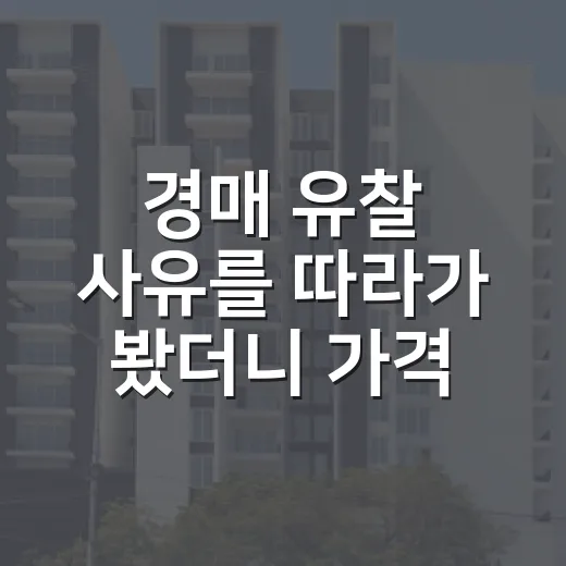 경매 유찰 사유를 따라가 봤더니 가격보다 무서운 게 있었다 - 요약