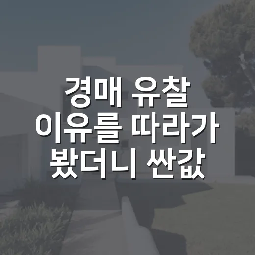 경매 유찰 이유를 따라가 봤더니 싼값보다 먼저 보인 것 - 요약