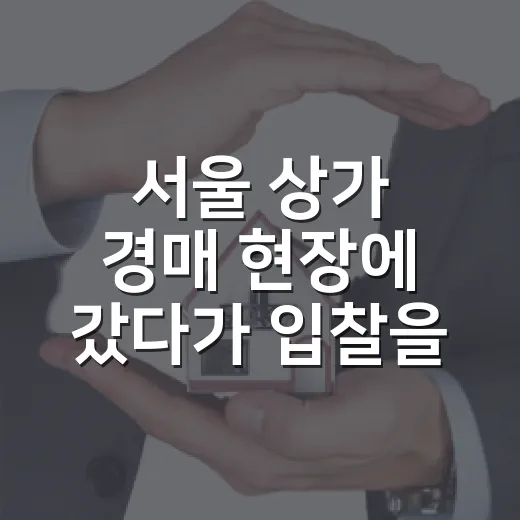 서울 상가 경매 현장에 갔다가 입찰을 접은 이유 - 요약