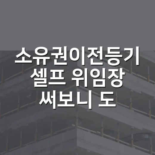 소유권이전등기 셀프 위임장 써보니 도장보다 중요한 게 있었다 - 요약