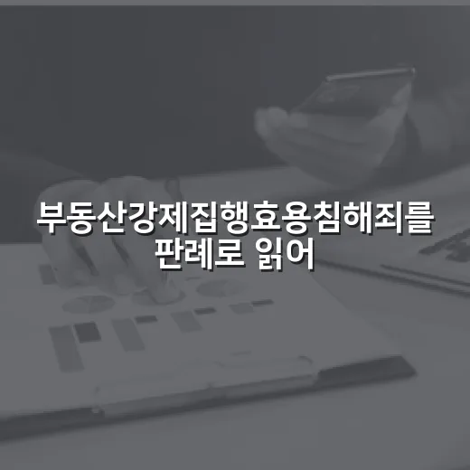부동산강제집행효용침해죄를 판례로 읽어봤더니 - 요약