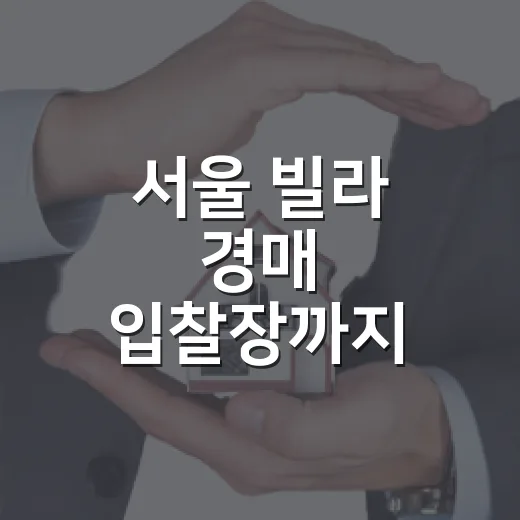 서울 빌라 경매 입찰장까지 갔다가 돌아선 이유 - 요약