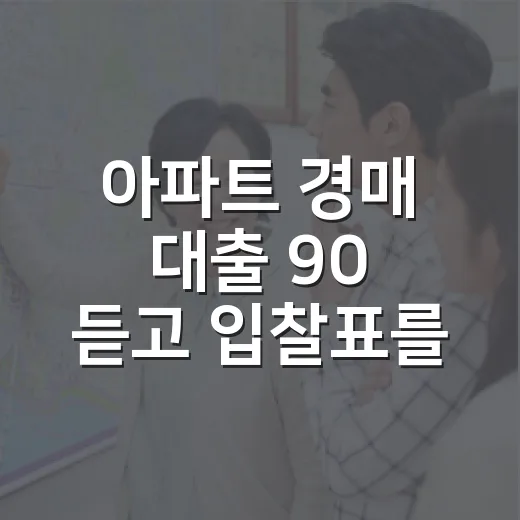 아파트 경매 대출 90 듣고 입찰표를 접은 이유 - 요약