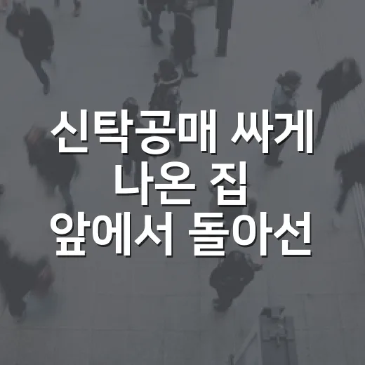신탁공매 싸게 나온 집 앞에서 돌아선 이유 - 요약