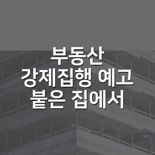 부동산 강제집행 예고 붙은 집에서 다시 배운 것 - 요약