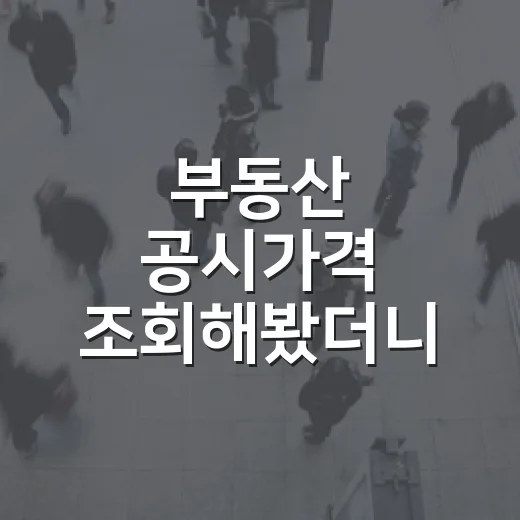 부동산 공시가격 조회해봤더니 입찰가가 달라졌다 - 요약