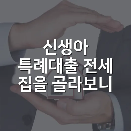 신생아 특례대출 전세 집을 골라보니 대출보다 등기부가 먼저였다 - 요약