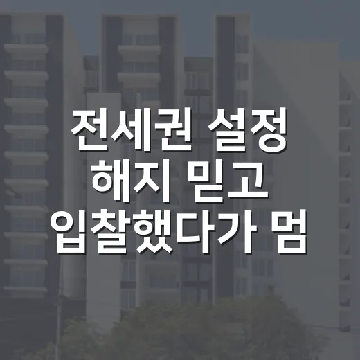 전세권 설정 해지 믿고 입찰했다가 멈춘 이유 - 요약