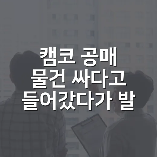 캠코 공매 물건 싸다고 들어갔다가 발길 돌린 이유 - 요약
