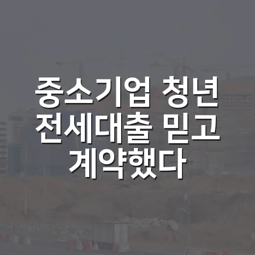 중소기업 청년 전세대출 믿고 계약했다가 멈춘 이유 - 요약