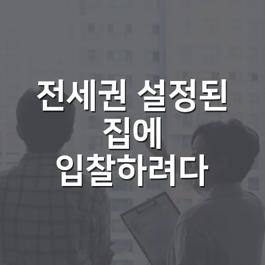 전세권 설정된 집에 입찰하려다 멈춘 이유 - 요약
