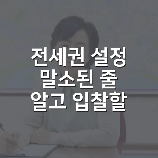 전세권 설정 말소된 줄 알고 입찰할 뻔했다 - 요약