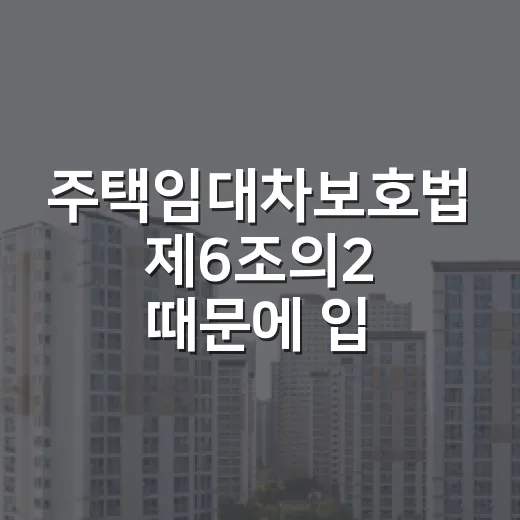 주택임대차보호법 제6조의2 때문에 입찰가를 다시 썼다 - 요약