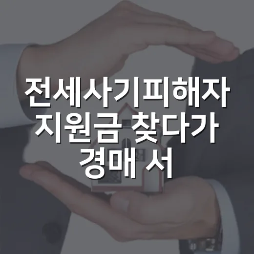 전세사기피해자 지원금 찾다가 경매 서류부터 다시 봤다 - 요약