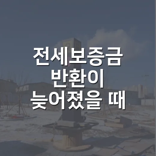 전세보증금 반환이 늦어졌을 때 현장에서 본 일 - 요약