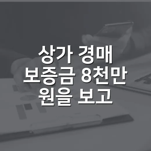 상가 경매 보증금 8천만 원을 보고 발길 돌린 날 - 요약