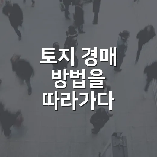 토지 경매 방법을 따라가다 입찰을 접은 날 - 요약