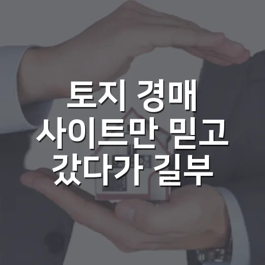 토지 경매 사이트만 믿고 갔다가 길부터 다시 봤다 - 요약