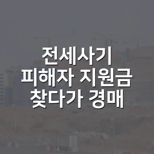 전세사기 피해자 지원금 찾다가 경매 서류부터 봤다 - 요약