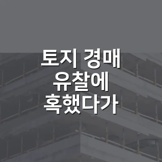 토지 경매 유찰에 혹했다가 입찰을 접은 날 - 요약