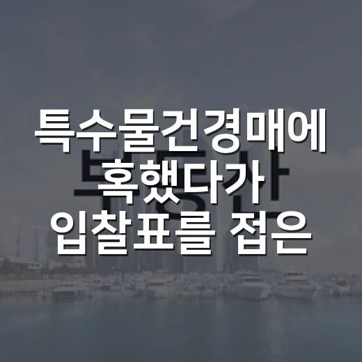 특수물건경매에 혹했다가 입찰표를 접은 날 - 요약