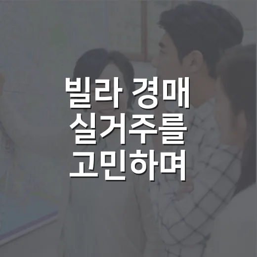 빌라 경매 실거주를 고민하며 현장에서 다시 본 것들 - 요약