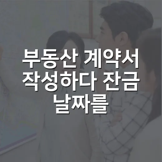 부동산 계약서 작성하다 잔금 날짜를 다시 잡은 이유 - 요약