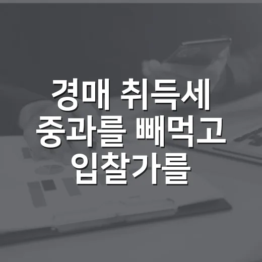 경매 취득세 중과를 빼먹고 입찰가를 썼던 날 - 요약