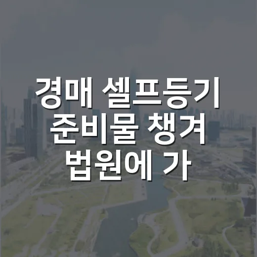 경매 셀프등기 준비물 챙겨 법원에 가봤더니 - 요약