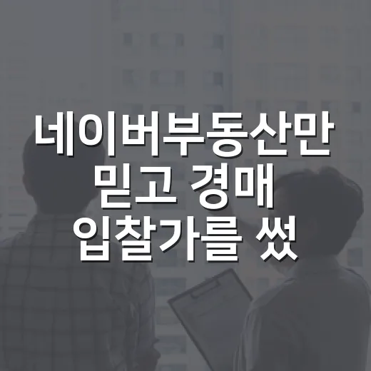 네이버부동산만 믿고 경매 입찰가를 썼다면 - 요약