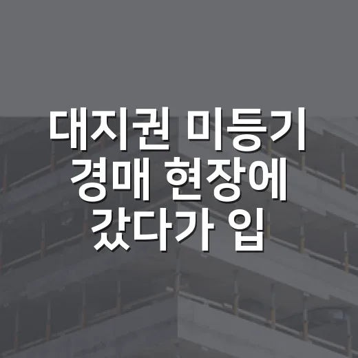 대지권 미등기 경매 현장에 갔다가 입찰을 접은 이유 - 요약