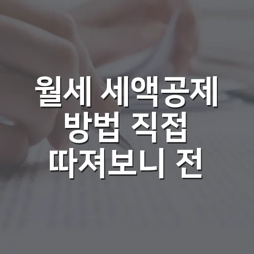 월세 세액공제 방법 직접 따져보니 전입일이 걸렸다 - 요약