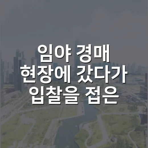 임야 경매 현장에 갔다가 입찰을 접은 이유 - 요약