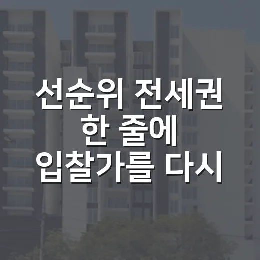 선순위 전세권 한 줄에 입찰가를 다시 쓴 날 - 요약