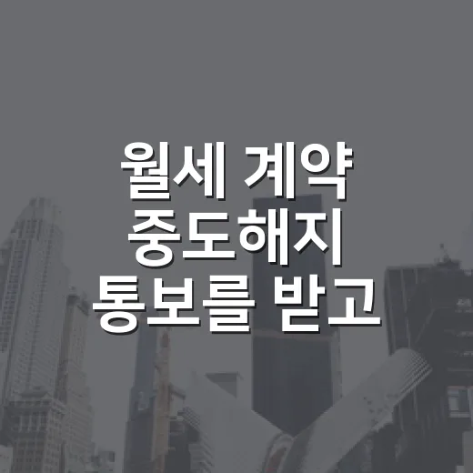 월세 계약 중도해지 통보를 받고 달력을 폈다 - 요약