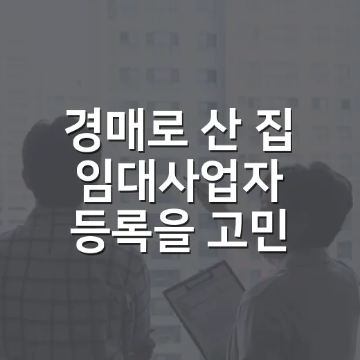 경매로 산 집 임대사업자 등록을 고민해봤더니 - 요약