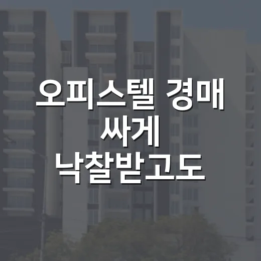 오피스텔 경매 싸게 낙찰받고도 망설인 이유 - 요약