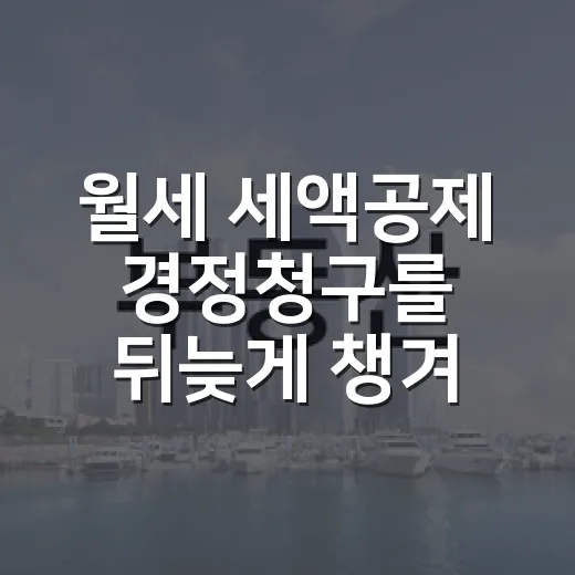 월세 세액공제 경정청구를 뒤늦게 챙겨봤더니 - 요약