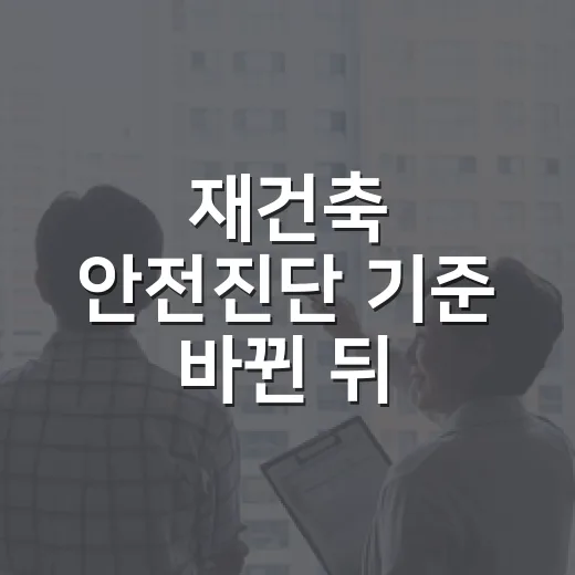 재건축 안전진단 기준 바뀐 뒤 경매장을 다시 봤다 - 요약
