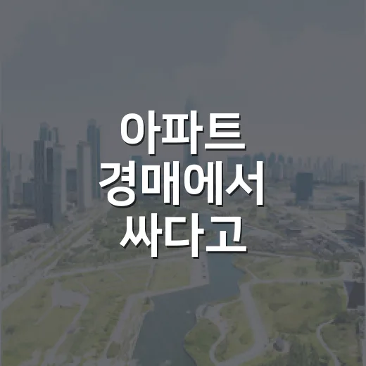 아파트 경매에서 싸다고 덤볐다가 입찰을 접은 날 - 요약